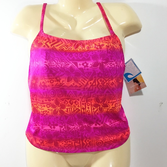 bright pink tankini
